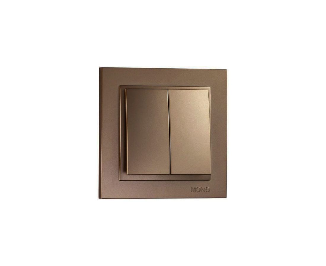 ჩამრთველი ორიანი DESPINA Bronze - 102-232325-102 — როზეტები და ჩამრთველები